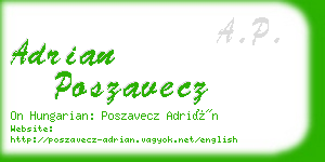 adrian poszavecz business card